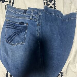 7 For All Mankind Blue Boot Cut Jeans
